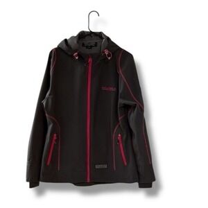 Driftwood creek outdoor - soft shell Jacket Alaska Railroad - black/Red  - Sz XL